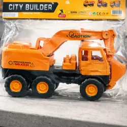 JUGUETE CAMION GRUA EXCABADORA CAUTION