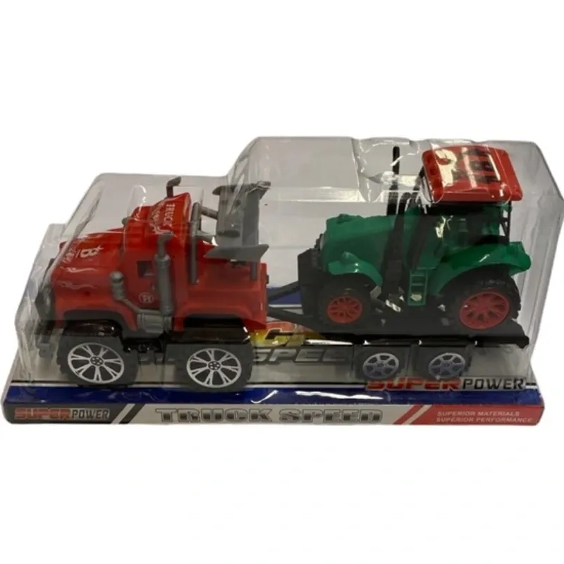 JUGUETE CAMION TRAILER CON 1 TRACTOR RACING SPORT