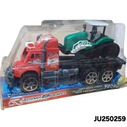 JUGUETE CAMION TRAILER CON 1 TRACTOR RACING SPORT