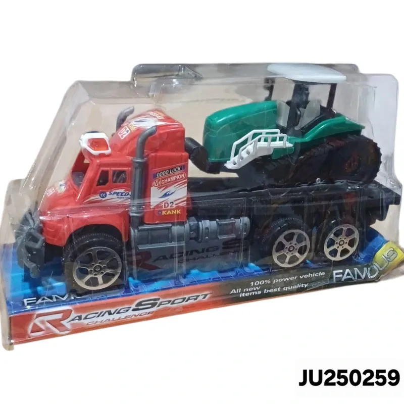 JUGUETE CAMION TRAILER CON 1 TRACTOR RACING SPORT
