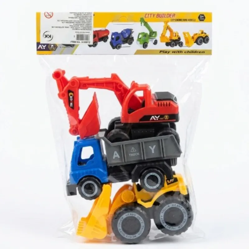 JUGUETE CAMIONES CONSTRUCCION X 3 TRUCK