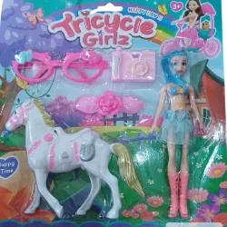JUGUETE MUÑECA CABALLO O BICICLETA TRICYCLE GIRLZ