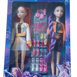 JUGUETE MUÑECA X 2 ARTICULADA CON ZAPATOS FASHION HAPPY DOLL