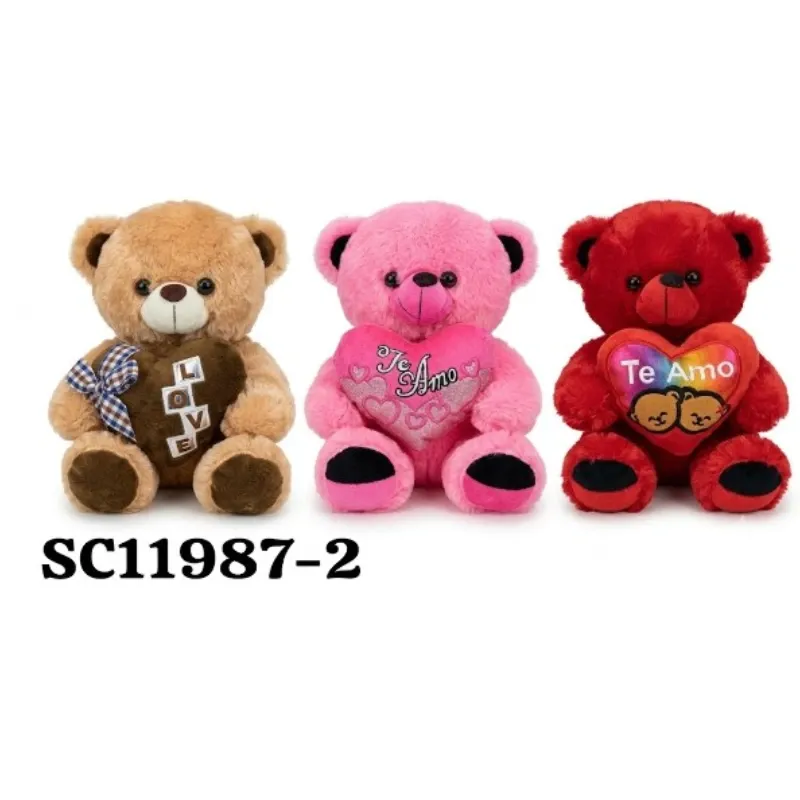 JUGUETE PELUCHE OSO TE AMO 25 CM