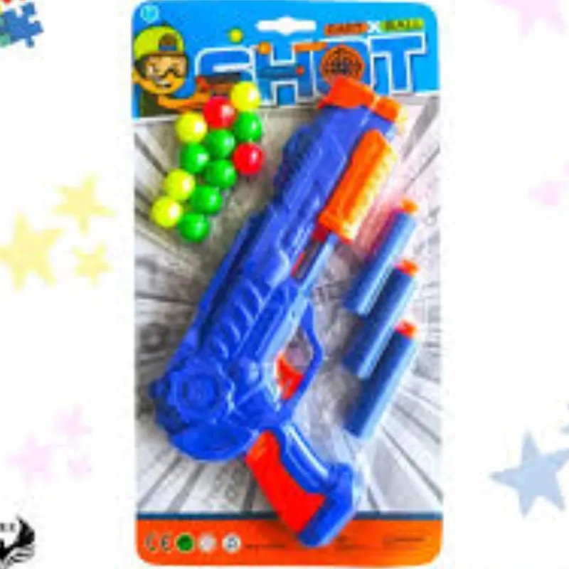 JUGUETE PISTOLA CON DARDOS Y BOLA SHOT