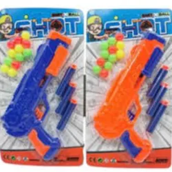 JUGUETE PISTOLA CON DARDOS Y BOLA SHOT