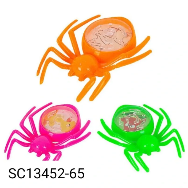 JUGUETE RELLENO ARAÑA CON LABERINTO 7CM