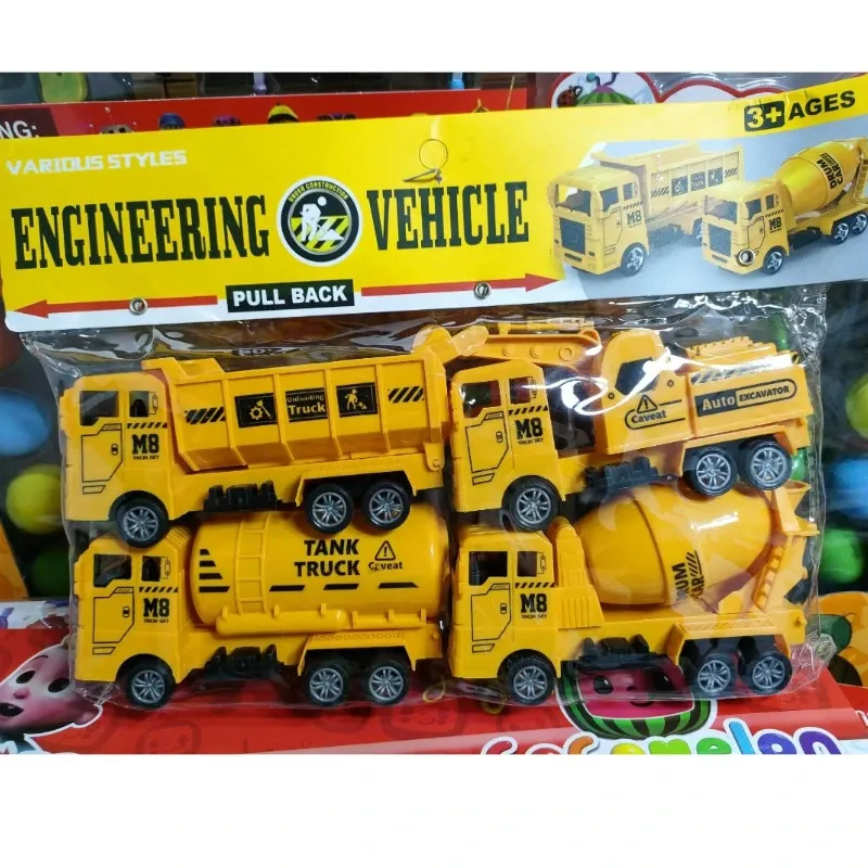 JUGUETE SET 4 CARROS CONSTRUCCION ENGINEERING