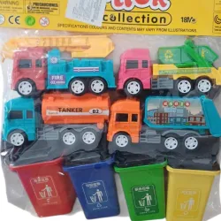 JUGUETE SET CARROS Y TANQUES DE BASURA
