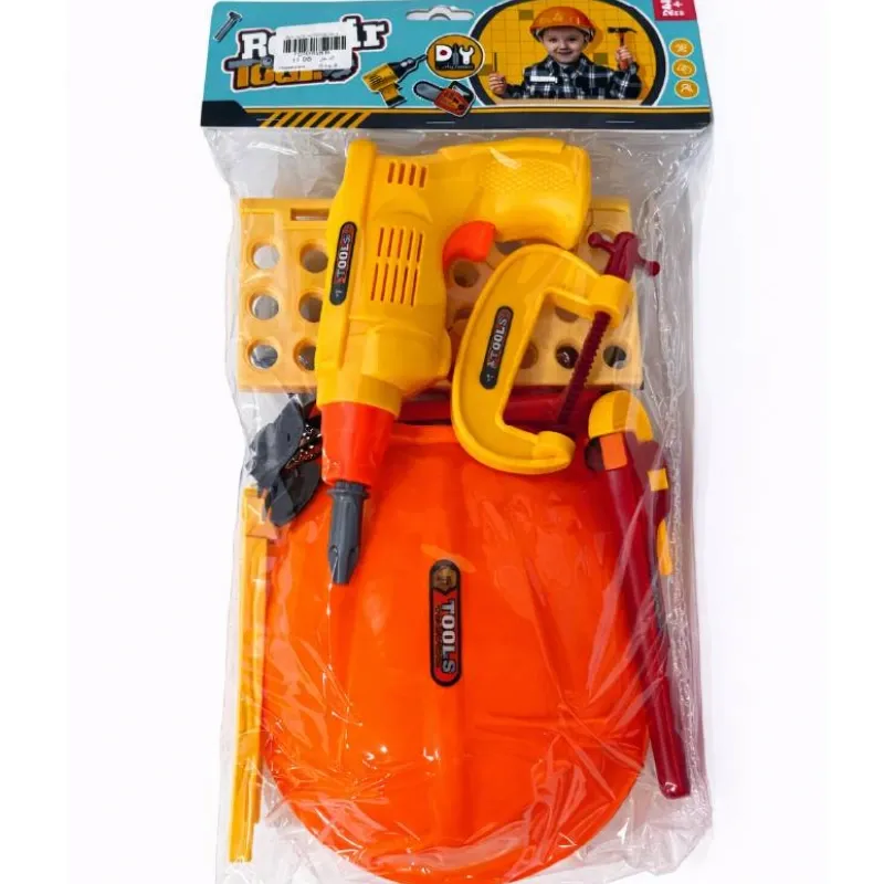 JUGUETE SET CASCO Y TALADRO REPAIR TOOL