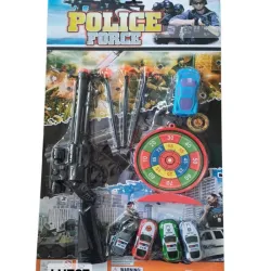 JUGUETE SET ESCOPETA CON 5 CARROS POLICE FORCE