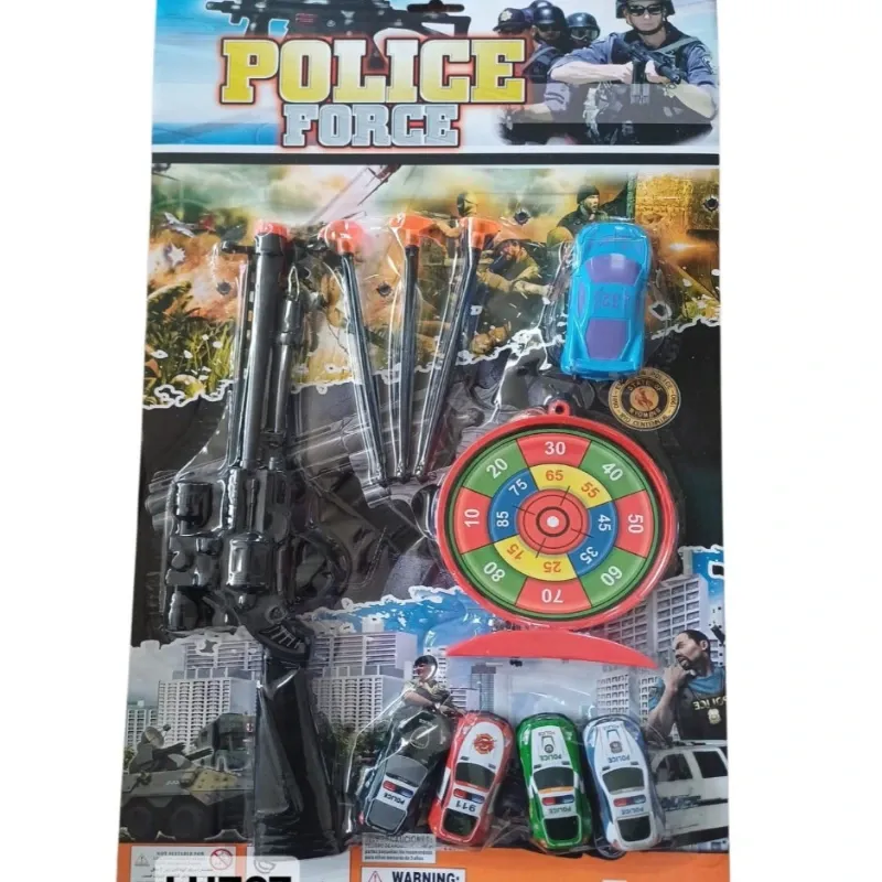 JUGUETE SET ESCOPETA CON 5 CARROS POLICE FORCE