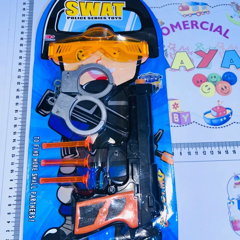 JUGUETE SET PISTOLA GAFAS ESPOSA SWAT