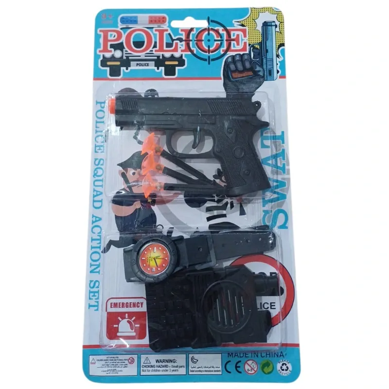 JUGUETE SET PISTOLA RELOJ POLICE