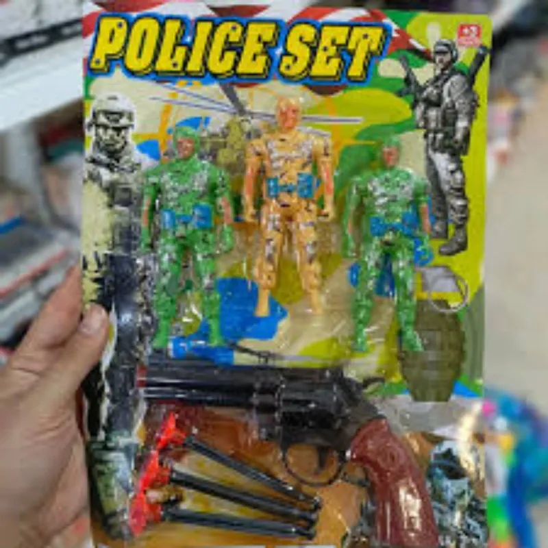 JUGUETE SET POLICE 3 SOLDADO + 1 PISTOLA