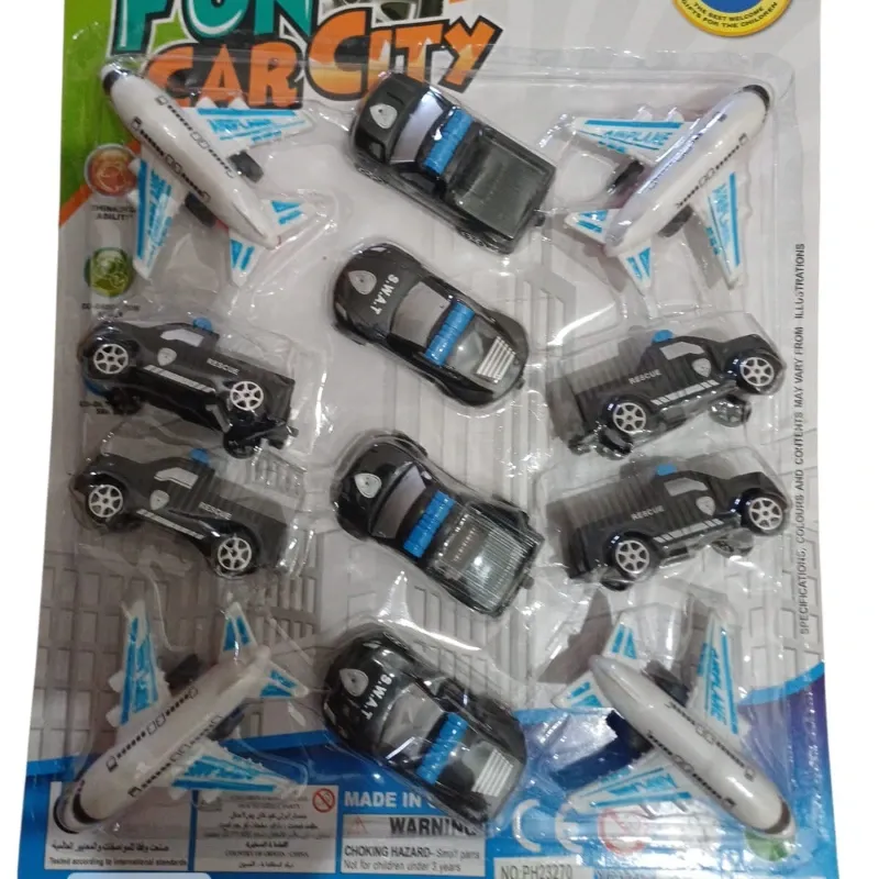 JUGUETE SET X 12 CARRO MOTO AVION MILITARY/CAR CIT