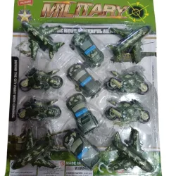 JUGUETE SET X 12 CARRO MOTO AVION MILITARY/CAR CIT