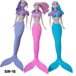 JUGUETE SIRENA COLOR PASTEL CON LUZ FUNDA