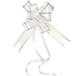 LAZO MAGICO BLAMCO LINEA DORADA 32 X 2 CM