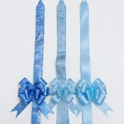 LAZO MAGICO CELESTE LINEA DORADA 43 X 3 CM