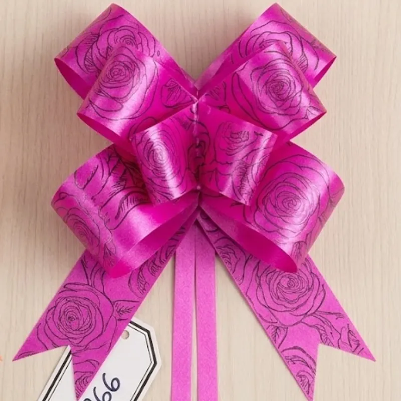 LAZO MAGICO FUCSIA LINEA DORADA 43 X 3 CM