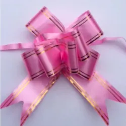 LAZO MAGICO ROSADO LINEA DORADA 32 X 2 CM