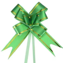 LAZO MAGICO VERDE LINEA DORADA 32 X 2 CM