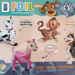 SET GLOBO 1 PZA 4D ANIIMALES