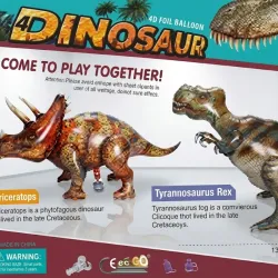 SET GLOBO 1 PZA 4D DINOSAURIO