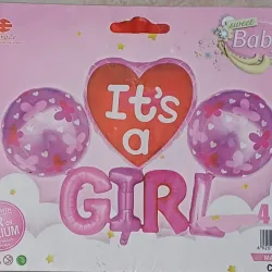 SET GLOBO 4 PZAS GIRL 4M
