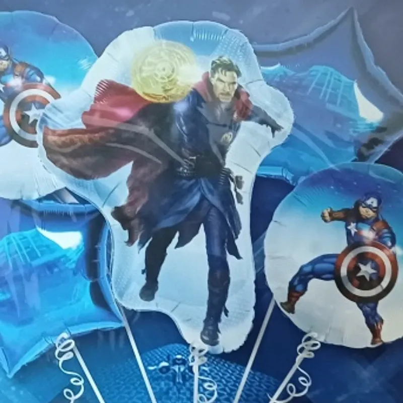 SET GLOBO 5 PZAS AVENGERS CAPITAN AMERICA 5M