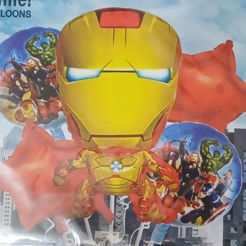 SET GLOBO 5 PZAS AVENGERS IRON MAN 5M