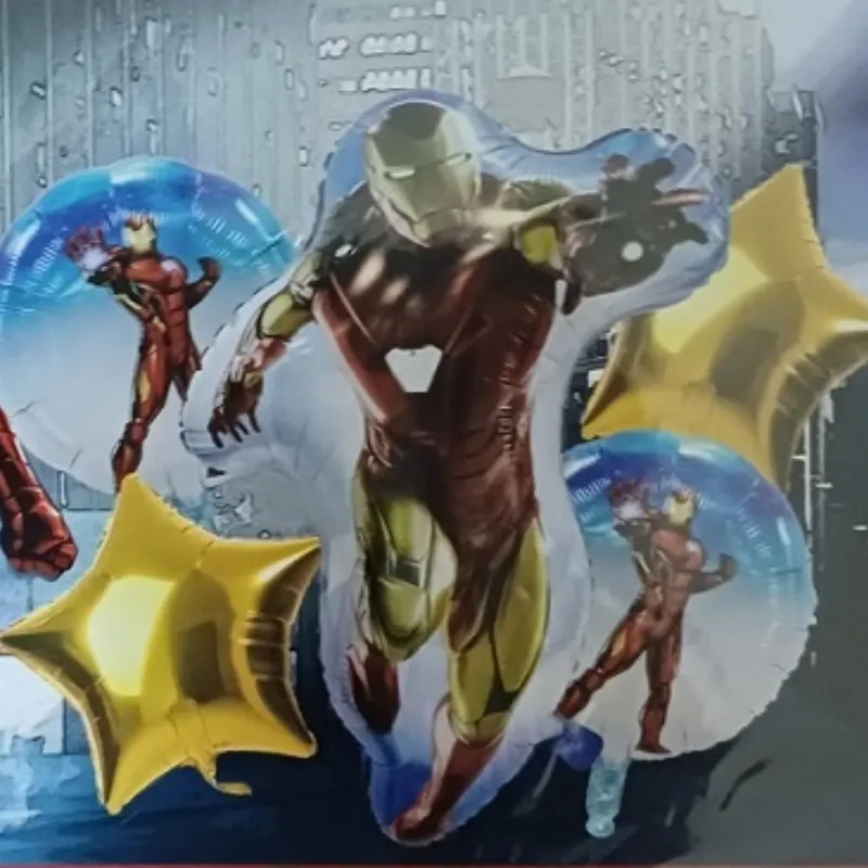 SET GLOBO 5 PZAS AVENGERS IRON MAN 5M