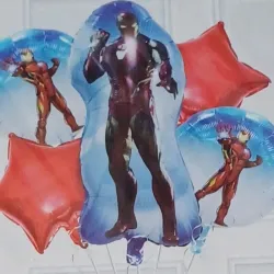 SET GLOBO 5 PZAS AVENGERS IRON MAN 5M