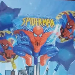 SET GLOBO 5 PZAS AVENGERS  SPIDERMAN 5M