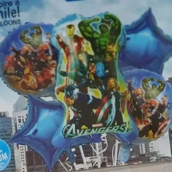 SET GLOBO 5 PZAS AVENGERS VENGADORES 5M
