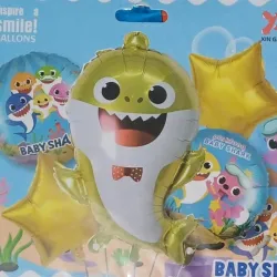 SET GLOBO 5 PZAS BABY SHARK AMARILLO 5M
