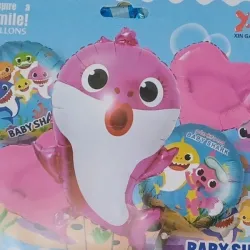 SET GLOBO 5 PZAS BABY SHARK ROSADO 5M