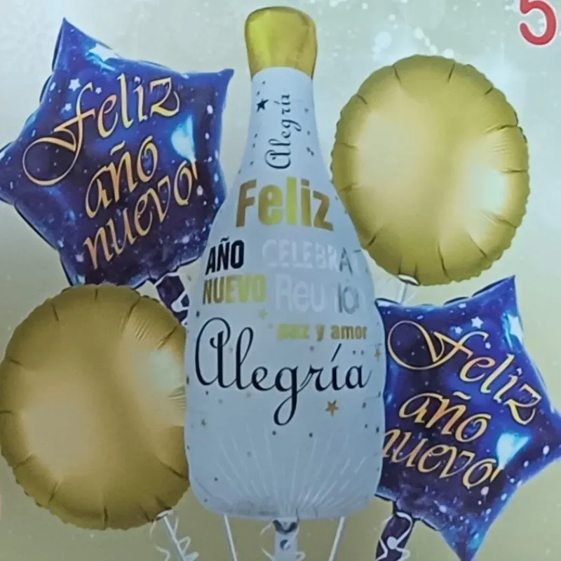 SET GLOBO 5 PZAS F/AÑO NUEVO 5M