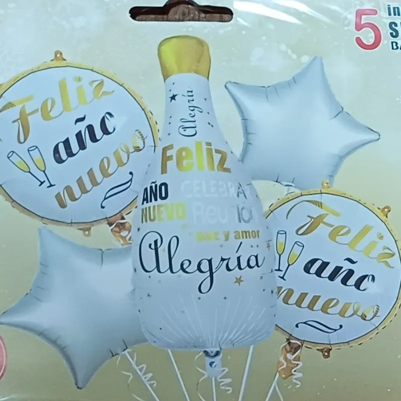 SET GLOBO 5 PZAS F/AÑO NUEVO 5M