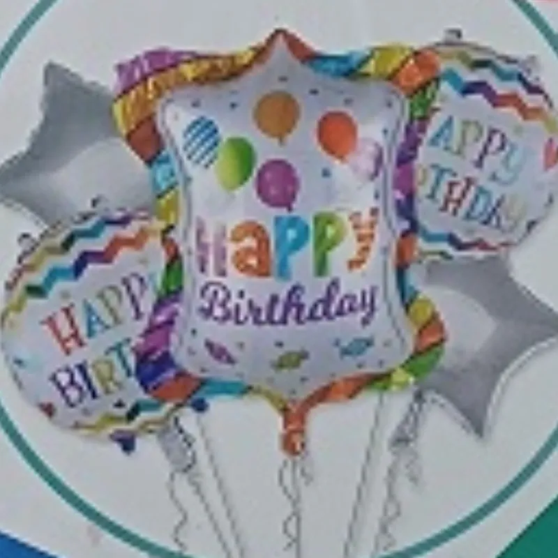 SET GLOBO 5 PZAS HBD REGALO 5M