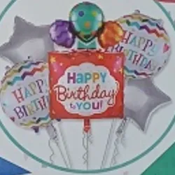 SET GLOBO 5 PZAS HBD REGALO 5M