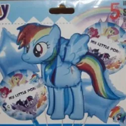 SET GLOBO 5 PZAS LITLER PONY 5M