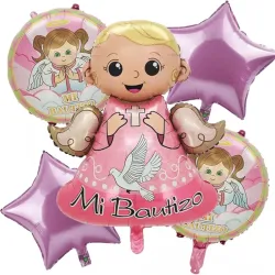 SET GLOBO 5 PZAS MI BAUTIZO 5M