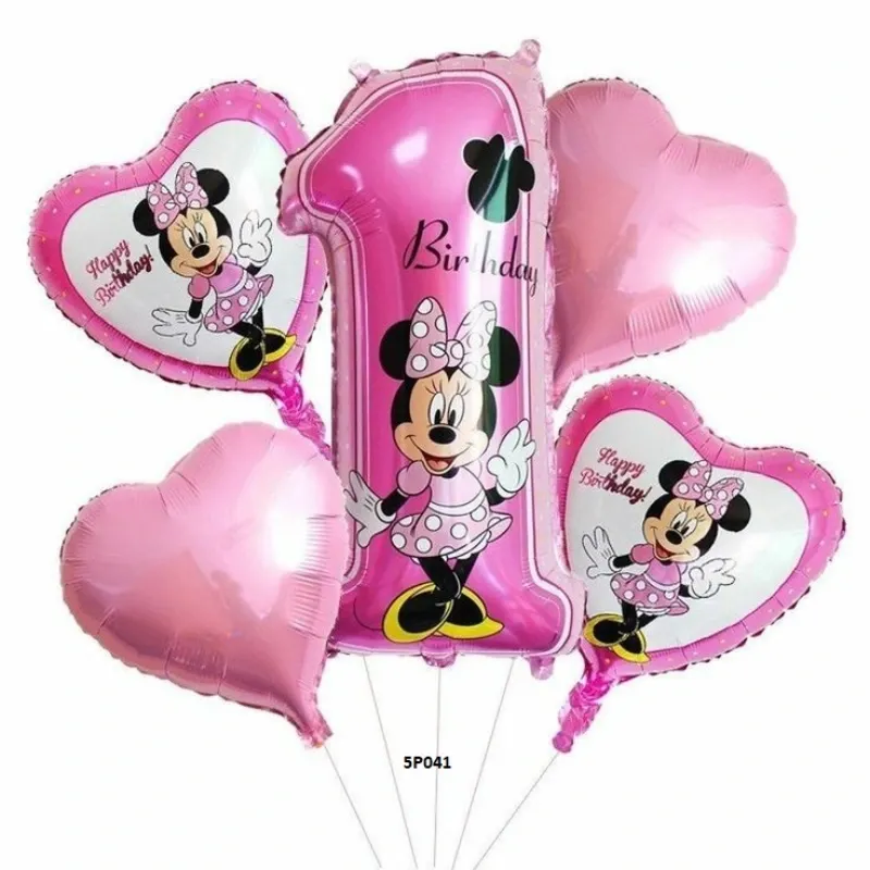SET GLOBO 5 PZAS MINNIE 5M