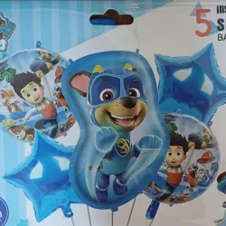 SET GLOBO 5 PZAS PAW PATROL 5M