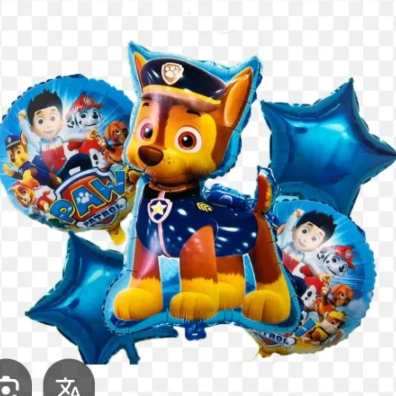 Set Globo 5 Pzas Paw Patrol Policia 5M