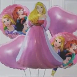 SET GLOBO 5 PZAS PRINCESA AURORA BELLA DURMIENTE 5M