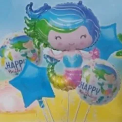 SET GLOBO 5 PZAS SIRENITA 5M