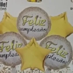 SET GLOBO 6 PZAS FELIZ CUMPLEAÑOS 6M